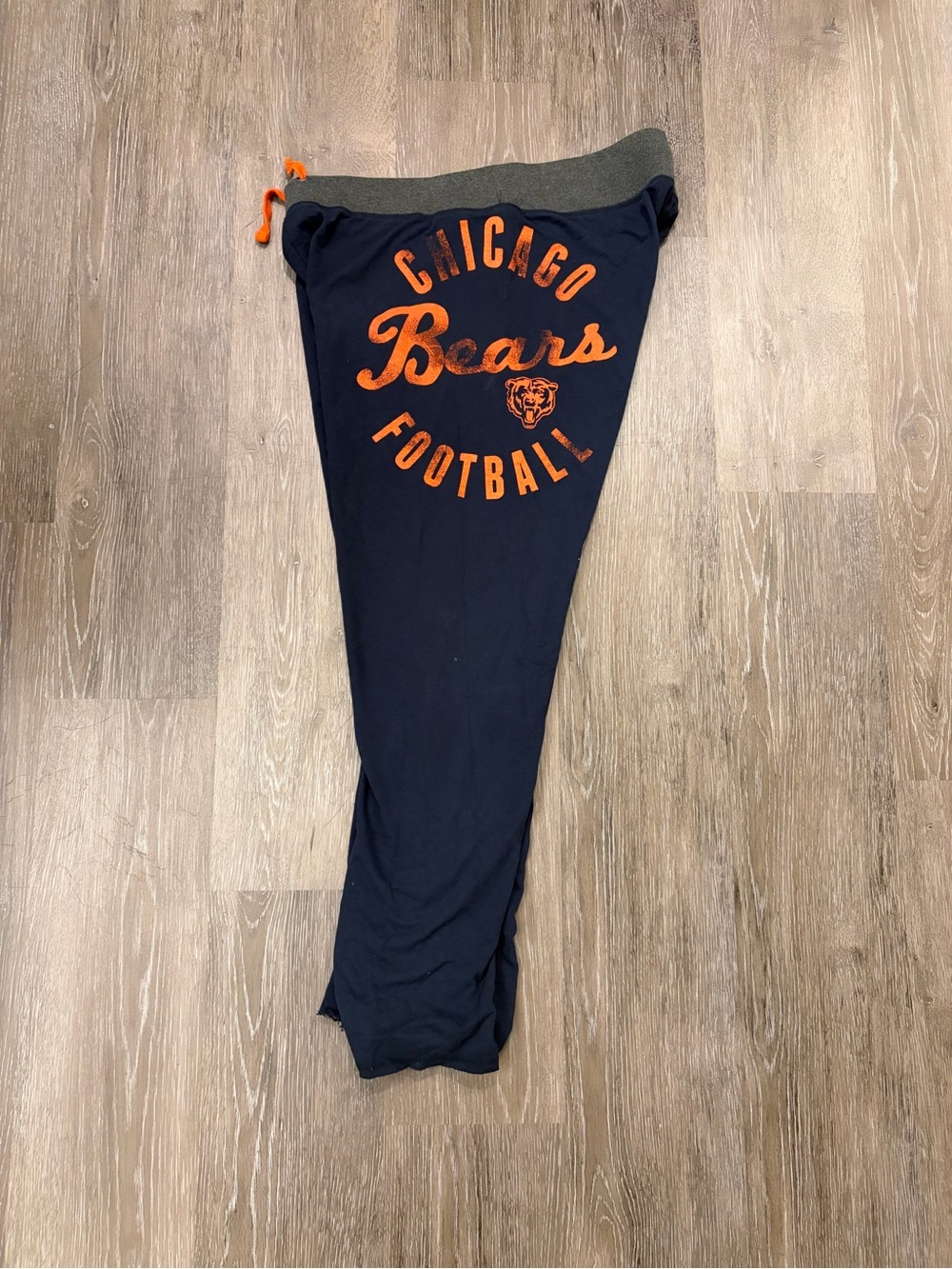 NFL Chicago Bears Football Navy Sweatpants with Orange Accents